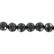 Heilstein & Edelstein-Strang - Kugeln Fenster, Onyx (gef.), 14mm