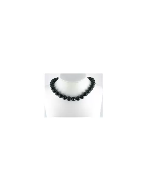 Heilstein & Edelstein-Strang - Kugeln Fenster, Onyx (gef.), 14mm