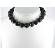 Heilstein & Edelstein-Strang - Kugeln Fenster, Onyx (gef.), 16mm