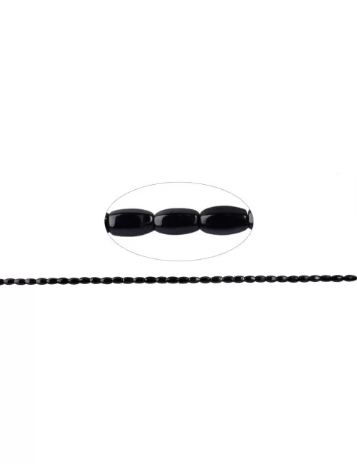 Heilstein & Edelstein-Strang - Spindel, Onyx (gef.), 08 x 04mm