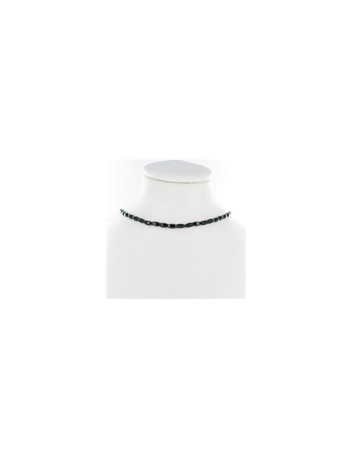 Heilstein & Edelstein-Strang - Spindel, Onyx (gef.), 08 x 04mm