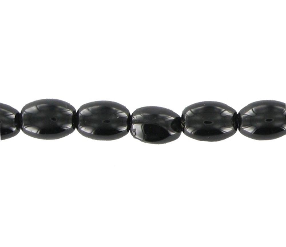 Heilstein & Edelstein-Strang - Oliven, Onyx (gef.), 06 x 04mm