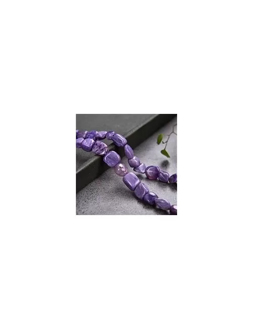 Heilstein & Edelstein-Strang - Splitter, Charoit, ca. 5-12 x 3-5mm