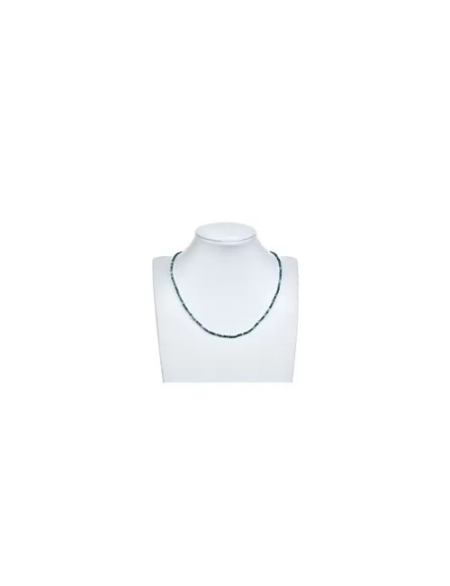 Heilstein & Edelstein-Strang - Kugeln, Chrysokoll (stab.), facettiert, 02mm (38cm)