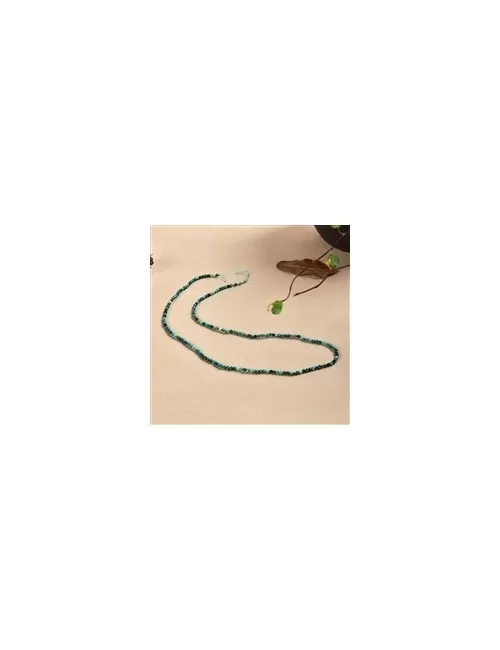 Heilstein & Edelstein-Strang - Kugeln, Chrysokoll (stab.), facettiert, 02mm (38cm)
