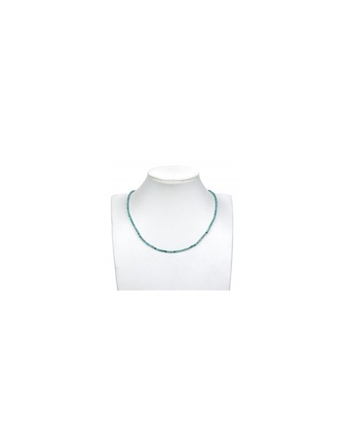 Heilstein & Edelstein-Strang - Kugeln, Chrysokoll (stab.), facettiert, 02-03mm (38cm)