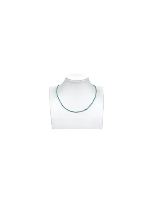 Heilstein & Edelstein-Strang - Kugeln, Chrysokoll (stab.), facettiert, 02-03mm (38cm)