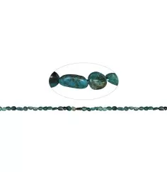 Heilstein & Edelstein-Strang - Trommelsteine, Chrysocoll (stab.), 05-09 x 03mm