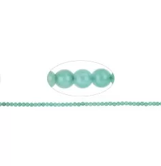 Heilstein & Edelstein-Strang - Kugeln, Chrysopras, 03mm (39cm)