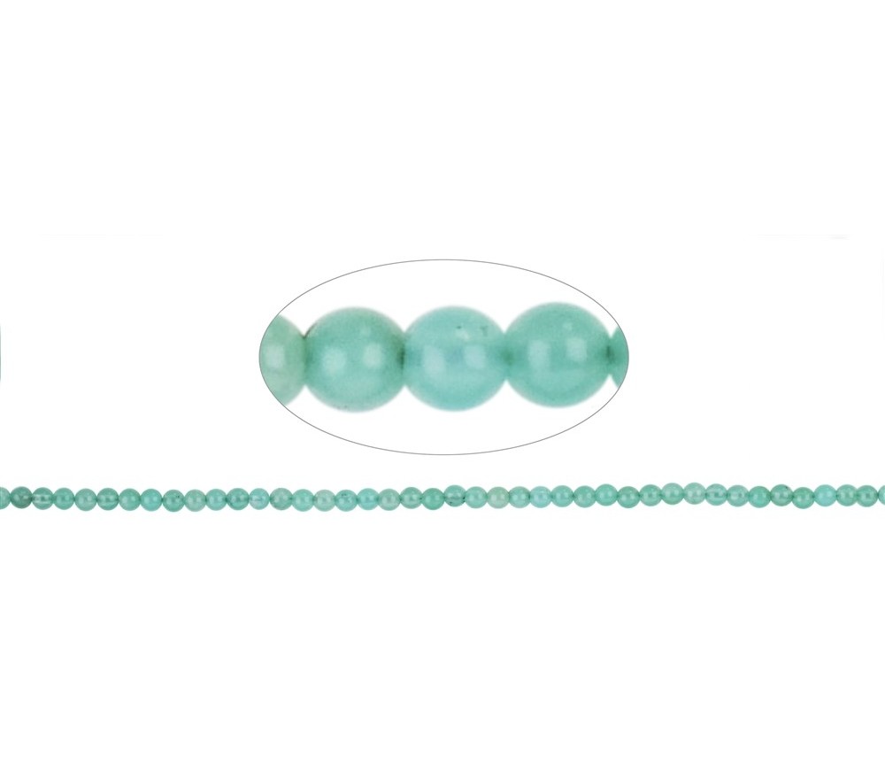 Heilstein & Edelstein-Strang - Kugeln, Chrysopras, 03mm (39cm)