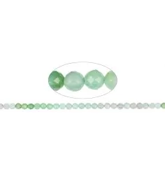 Heilstein & Edelstein-Strang - Kugeln, Chrysopras, facettiert, 05mm (39cm)