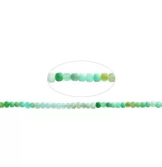 Heilstein & Edelstein-Strang - Würfel, Chrysopras, facettiert, 05mm (39cm)