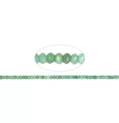 Heilstein & Edelstein-Strang - Button, Chrysopras, facettiert, 03 x 04mm (39cm)