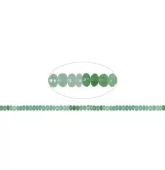 Heilstein & Edelstein-Strang - Button, Chrysopras, facettiert, 06mm, Unikat Nr. 00