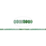 Heilstein & Edelstein-Strang - Button, Chrysopras, facettiert, 06mm, Unikat Nr. 00
