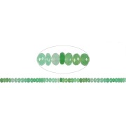 Heilstein & Edelstein-Strang - Button, Chrysopras, facettiert, 06mm, Unikat Nr. 03