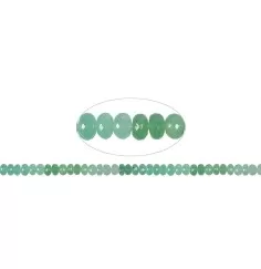 Heilstein & Edelstein-Strang - Button, Chrysopras, facettiert, 08mm, Unikat Nr. 13