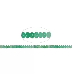 Heilstein & Edelstein-Strang - Button, Chrysopras, facettiert, 08mm, Unikat Nr. 14