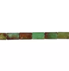 Heilstein & Edelstein-Strang - Zylinder, Chrysopras in Matrix, 15 x 09mm (39cm)