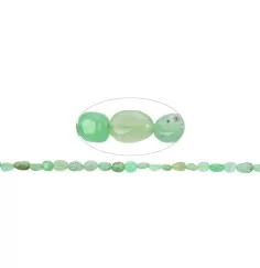 Heilstein & Edelstein-Strang - Trommelsteine/Splitter, Chrysopras, 05-12 x 03-05mm (39cm)