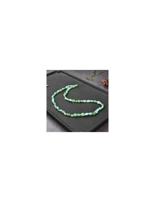 Heilstein & Edelstein-Strang - Trommelsteine/Splitter, Chrysopras, 05-12 x 03-05mm (39cm)