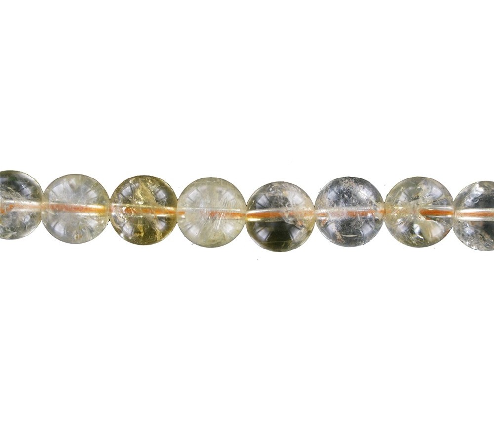 Heilstein & Edelstein-Strang - Kugeln, Citrin (gebr.), 12mm