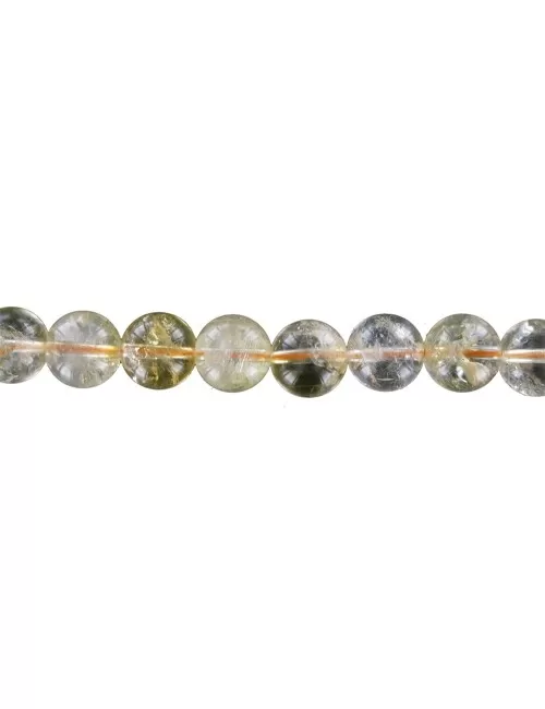 Heilstein & Edelstein-Strang - Kugeln, Citrin (gebr.), 12mm