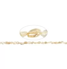 Heilstein & Edelstein-Strang - Pebbles, Citrin (gebr.), 08 x 06mm
