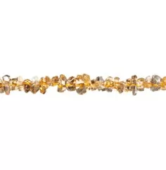 Heilstein & Edelstein-Strang - Nuggets, Citrin (gebr.), facettiert, 03-05 x 05-10mm