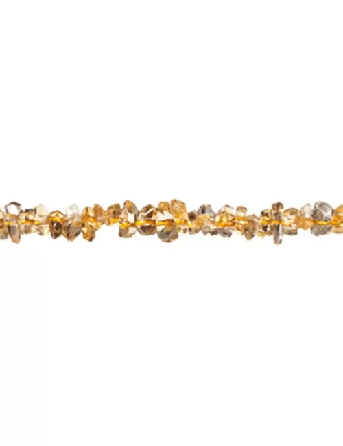 Heilstein & Edelstein-Strang - Nuggets, Citrin (gebr.), facettiert, 03-05 x 05-10mm