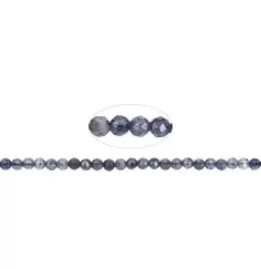 Heilstein & Edelstein-Strang - Kugeln, Iolith, facettiert, 03,5mm
