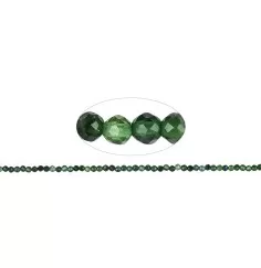 Heilstein & Edelstein-Strang - Kugeln, Chromdiopsid, facettiert, 04mm (39cm)