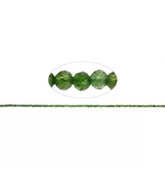 Heilstein & Edelstein-Strang - Kugeln, Chromdiopsid, facettiert, 02mm (39cm)