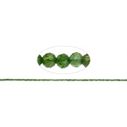 Heilstein & Edelstein-Strang - Kugeln, Chromdiopsid, facettiert, 02mm (39cm)