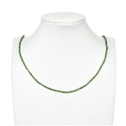 Heilstein & Edelstein-Strang - Kugeln, Chromdiopsid, facettiert, 02mm (39cm)