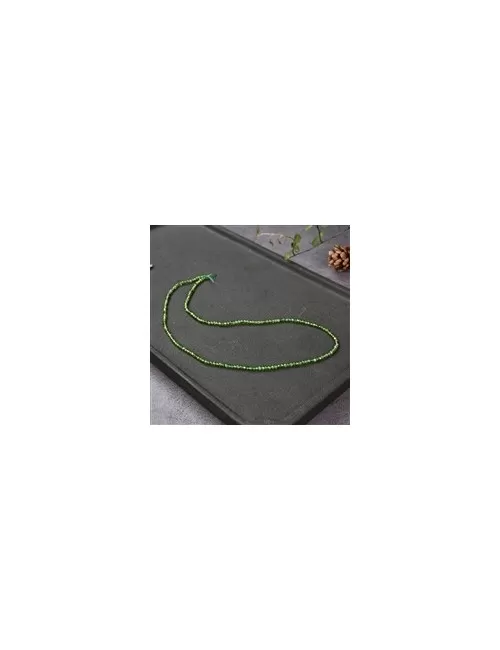 Heilstein & Edelstein-Strang - Kugeln, Chromdiopsid, facettiert, 02mm (39cm)