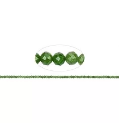 Heilstein & Edelstein-Strang - Kugeln, Chromdiopsid, facettiert, 03mm (39cm)