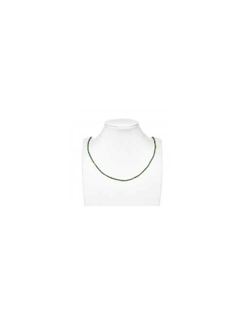 Heilstein & Edelstein-Strang - Kugeln, Chromdiopsid, facettiert, 03mm (39cm)