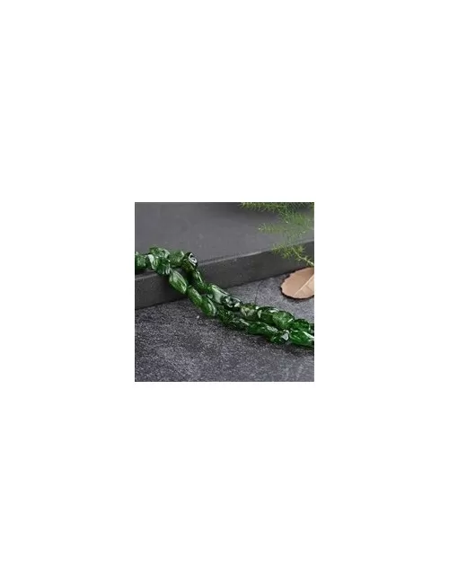 Heilstein & Edelstein-Strang - Splitter rundlich, Chromdiopsid, 05-10 x 05-08mm