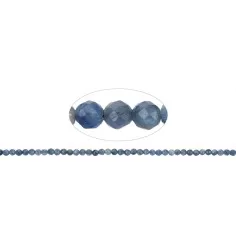 Heilstein & Edelstein-Strang - Kugeln, Disthen (stab.), facettiert, 03mm