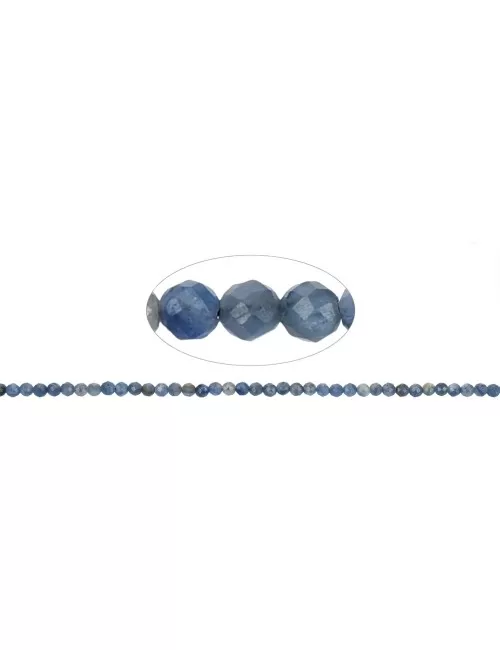 Heilstein & Edelstein-Strang - Kugeln, Disthen (stab.), facettiert, 03mm
