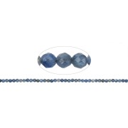 Heilstein & Edelstein-Strang - Kugeln, Disthen (stab.), facettiert, 03mm
