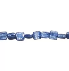 Heilstein & Edelstein-Strang - Quader gerundet, Disthen (blau, hell), 06 x 06mm