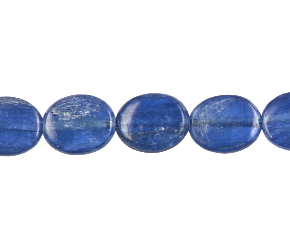 Heilstein & Edelstein-Strang - Linse, Disthen (blau) AAA, 10 x 08mm