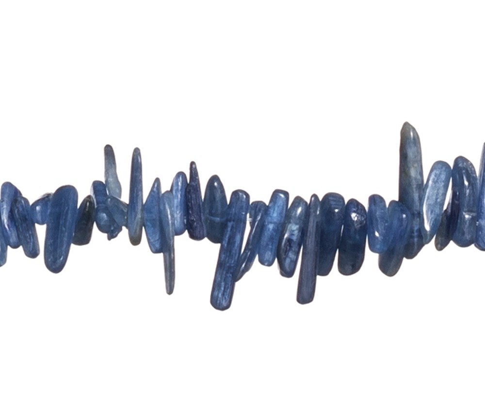 Heilstein & Edelstein-Strang - Nuggets  Zahn , Disthen (blau), 03-05 x 12-25mm