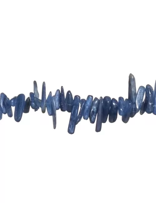 Heilstein & Edelstein-Strang - Nuggets Zahn , Disthen (blau), 03-05 x 12-25mm