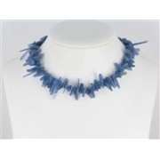 Heilstein & Edelstein-Strang - Nuggets  Zahn , Disthen (blau), 03-05 x 12-25mm