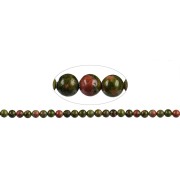 Heilstein & Edelstein-Strang - Kugeln, Unakit, 08-09mm