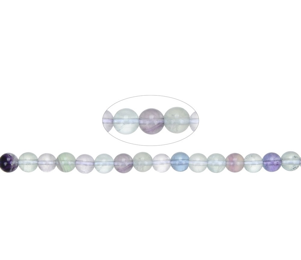 Heilstein & Edelstein-Strang - Kugeln, Fluorit, 06mm