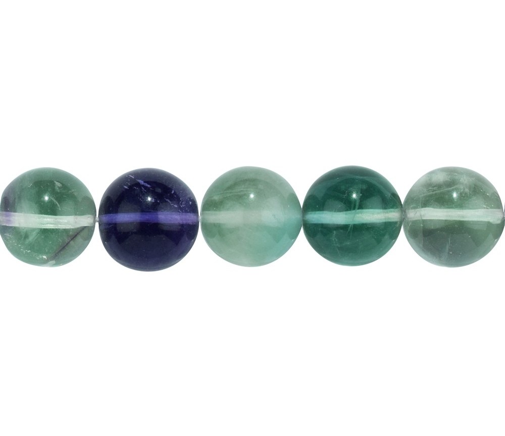 Heilstein & Edelstein-Strang - Kugeln, Fluorit, 16mm